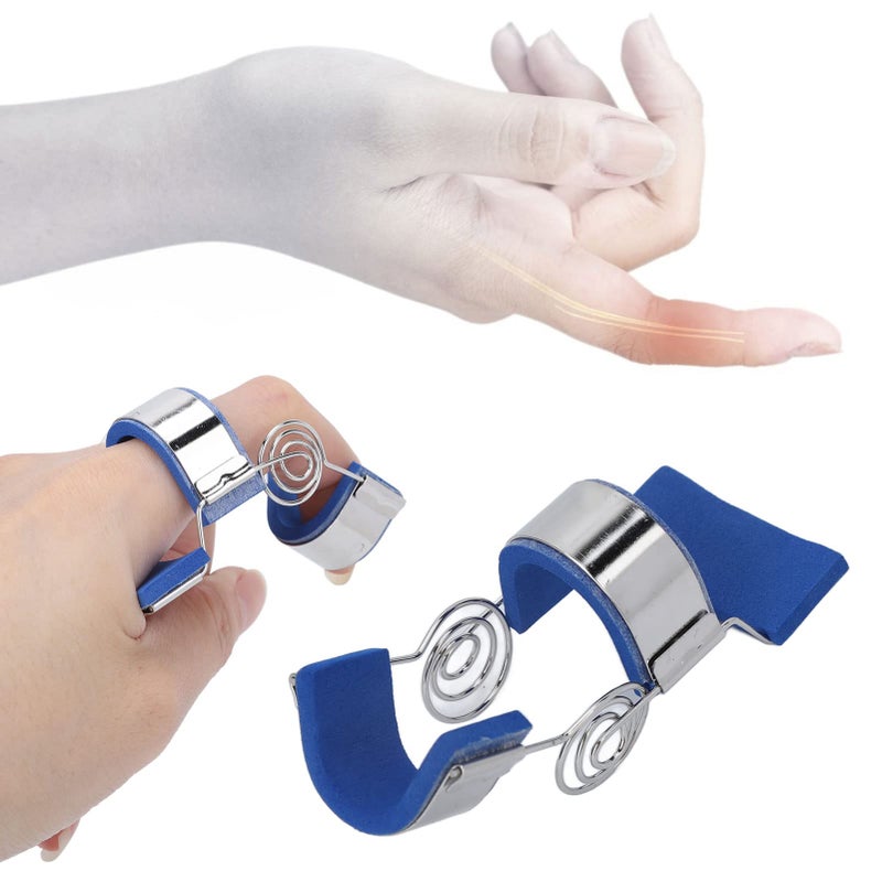 TMISHION Finger Splint, Lightweight Finger Straightener Spring Finger Splint Rehabilitation Straighten Workout Wear Easily Extension Adjustment Assist for Finger Sprain(S) - Image 1